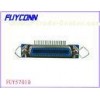 Female 36 Pin PCB Right Angle IEEE 1284 Printer Connector with Bail Clip and Board Lock