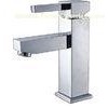 Single Lever Deck Mounted Square Basin Tap Faucets , Single Handle Square Mixer Tap