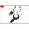 OEM Logo flat Retractable Micro USB Cable / USB 2.0 retractable Charger cord reel