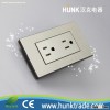 Grey stainless steel Panel Material, American type duplex Grounding socket, American socket ,UL sock
