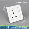 led light 1 gang British 13A switch socket push button electrical wall switch brand