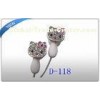 Wallytech i-Metal cute kity Earphones , heavy beats Metal in Ear Headphones for Ipad