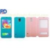 Customized Flip Cover Mobile Phone Protective Cases Synthetic Leather for Samsung S5