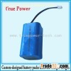 7.4V 4400mAh 18650 Li-ion Battery Packs With Water-Proof Coating Rubber