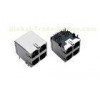 Multi port RJ45 modular jacks without LED , Shielded RJ45 Connectors with EMI fingers