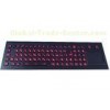 IP65 dynamic industrial black metal backlight pc keyboard with touchpad, numeric keypad