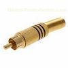 24k Gold Plating RCA Cable Connectors , RCA Male Plug Connector VK10145