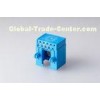 Color  Blue 90 Degree Plastic RJ45 Female Jack 8P8C Single Port No Shield