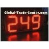 Digital Clock Remote Tri Color LED Gas Station Sign Ultra Thin High Brightness
