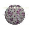 Snowflake Printing Round Nylon Hanging Lantern for Party , Home Decoration Colorful