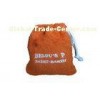 Orange Toweling Drawstring Pouch Embroidered For Bath Gloves , 1316cm