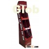 wine display cases,3 layer cardboard shelf for merchandising custom size
