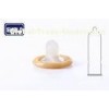 Lemon Fruit Flavored Natural Latex Condoms / Dotted And Ribbed Condoms , GB7544-2009