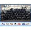 Straight steel power pole Round Shape 10 - 550KV , metal utility poles AAA credit rating