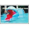Outdoor Water Park Whales Cartoon Shape Slide, Kids Water Pool Slides For Pool