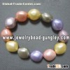 Wedding bracelet irregular shape pearl