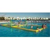 Outdoor Large Inflatable Water Games , Floating Inflatable Volleyball Court
