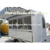 Strong Steel Mobile Kitchen Trailer for Fast Food , Kitchen Service Cart