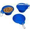 Blue Travel Dish outdoor products collapsible silicone bowl and cup , silicone dog bowls