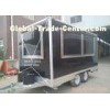 GRP Material Multifunction Food Catering Van With Brakes Double Axles
