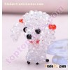 4mm rondell crystal beaded dog 3d diy animal charm