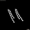 18K White Gold Rhodium Tennis Custom Made CZ Earrings GY3E