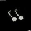 18K White Gold Rhodium Custom Made CZ Drop Earrings ES4371E