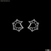 18K White Gold Rhodium Custom Made CZ Tiara Princess Earring GY29E