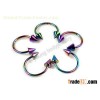 Hot sale Rainbow color titanium eyebrow piercing body jewelry