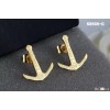 2015 stainless steel jewelry gold filled anchor earrings