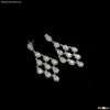 18K White Gold Rhodium Custom Made CZ Chandelier Earrings GY19-1E