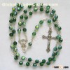 faceted crystal glass birthstone rosary necklace
