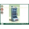Advertising Metal engine oil floor display rack powder coating for shop
