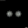 18K White Gold Rhodium Custom Made CZ Earrings EE3947-1E