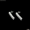 18K White Gold Rhodium Tennis Custom Made CZ Earrings GY123E
