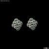 18K White Gold Rhodium Custom Made CZ Earrings GY39E