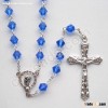 bicone crystal glass rosary 5 decade catholic necklace