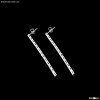 18K White Gold Rhodium Custom Made CZ Earrings GY94E