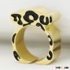 2015 gold plated stainless steel jewelry bear finger rings
