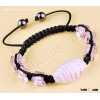 square lampwork glass shamballa bracelet
