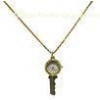 Ladies Gift Watch Metal Key Shape Necklace Analog Watches