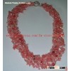 natural stone chip beads knitted necklace