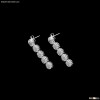 18K White Gold Rhodium Custom Made CZ Earrings ES5535-1E