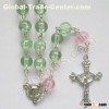 holy crackle glass rosary catholic religious jewelry