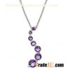 Sterling Silver Amethyst Journey Necklace