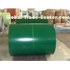 Green / White Color Coated Galvanized Steel Coil , ASTM  HDP Paint GI Steel Coils