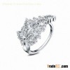 Modern elegant leaf shape plated finger ring,China supplier