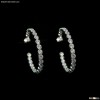 18K White Gold Rhodium Custom Made CZ Hoop Earrings GY12E
