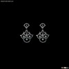 18K White Gold Rhodium Custom Made CZ Chandelier Earrings EE3898-2E