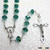 rondelle crystal prayer beads 5 decade glass necklace
